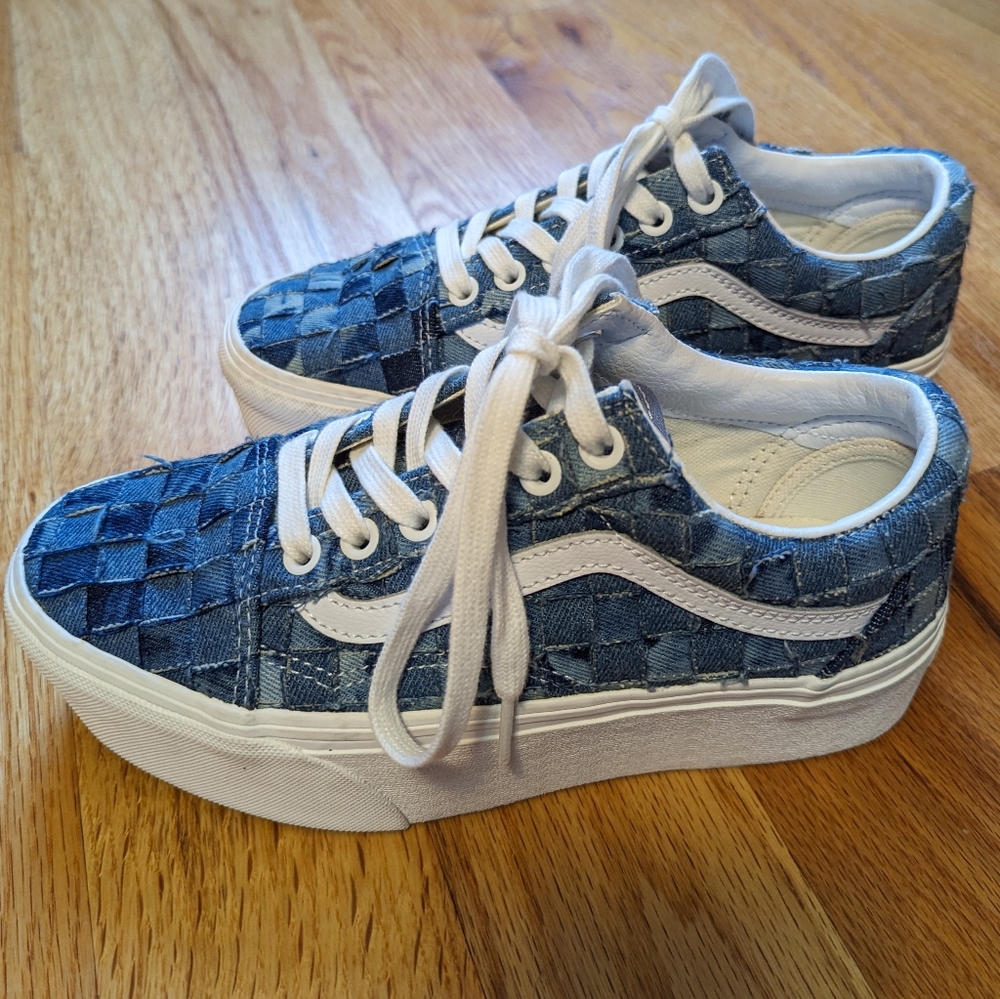 Vans Old School Stackform Denim Platform Sneaker size 5.5